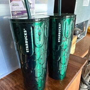 Starbucks Emerald Green Accent Tumblers
